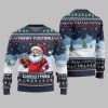 2025 Christmas Santa Merry Football Christmas Ugly Sweater 8