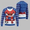 2025 Christmas Santa Playing Soccer Ugly Christmas Sweater 5