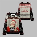 2025 Christmas Santa's Mugshot Ugly Sweater