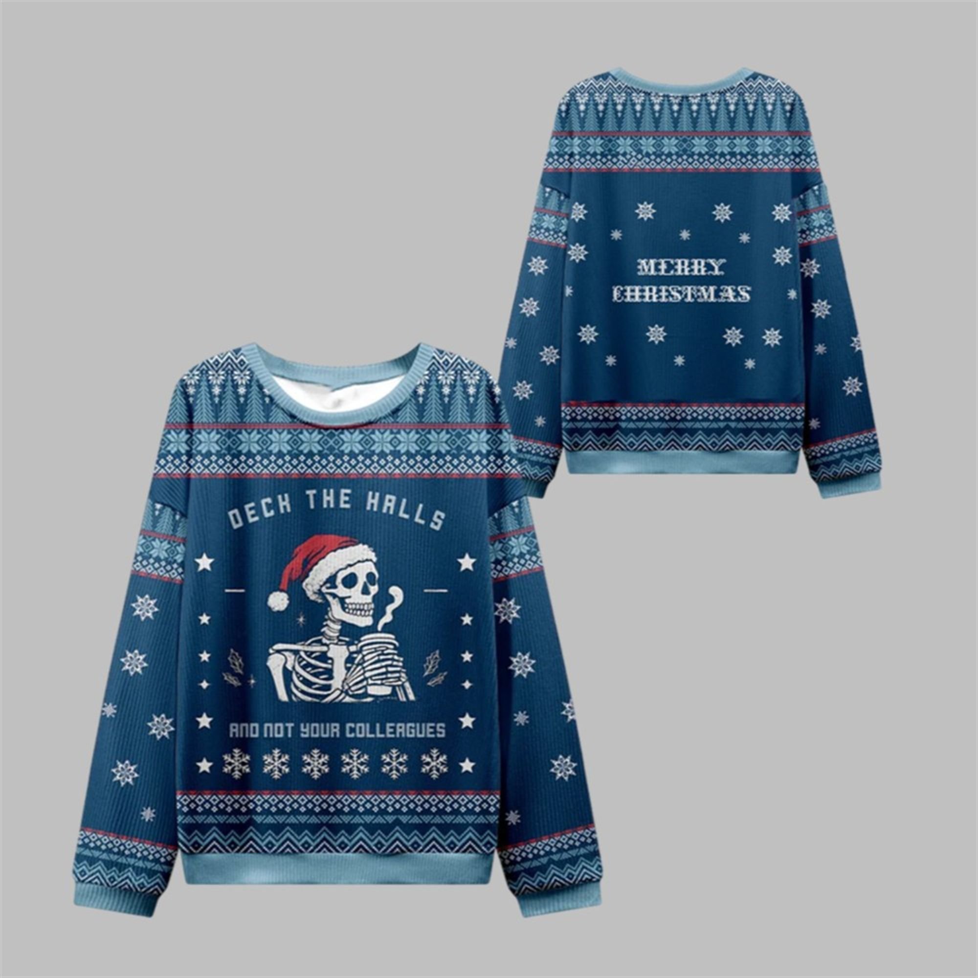 2025 Christmas Skull Deck the Halls Ugly Sweater 1 1 2025 Christmas Skull Deck the Halls Ugly Sweater 1 1