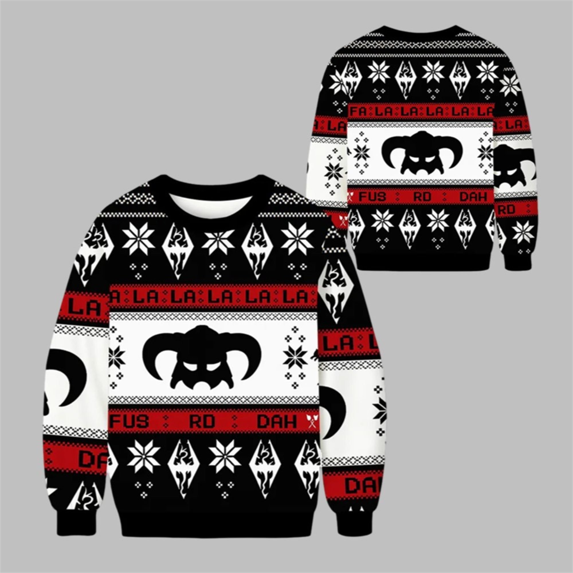 2025 Christmas Skyrim Fusrodah Ugly Sweater 1 1 2025 Christmas Skyrim Fusrodah Ugly Sweater 1 1