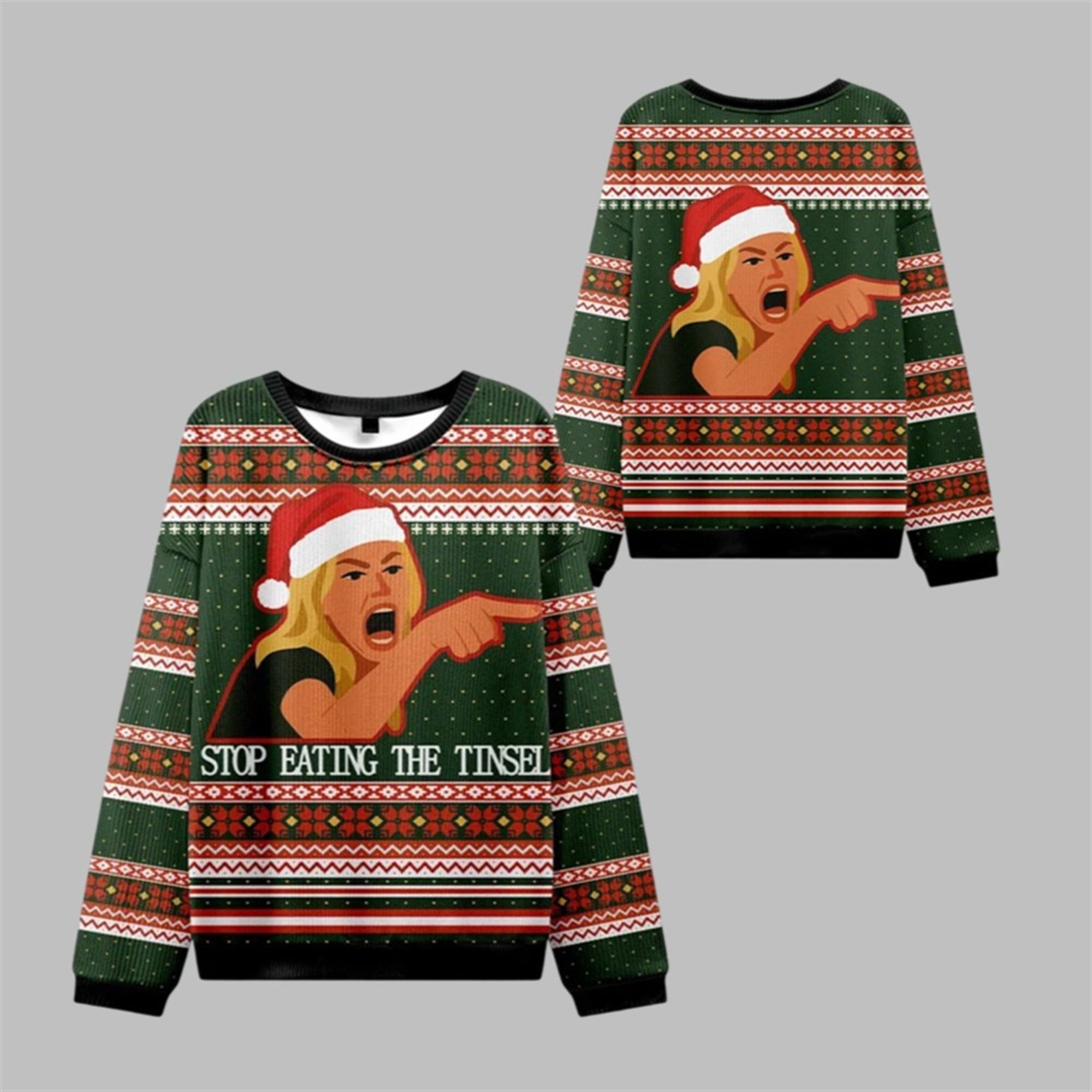 2025 Christmas Stop Eating The Tinsel Ugly Sweater 2025 Christmas Stop Eating The Tinsel Ugly Sweater