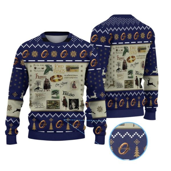 2025 Christmas The Lord Of The Rings Ugly Christmas Sweater 1 2