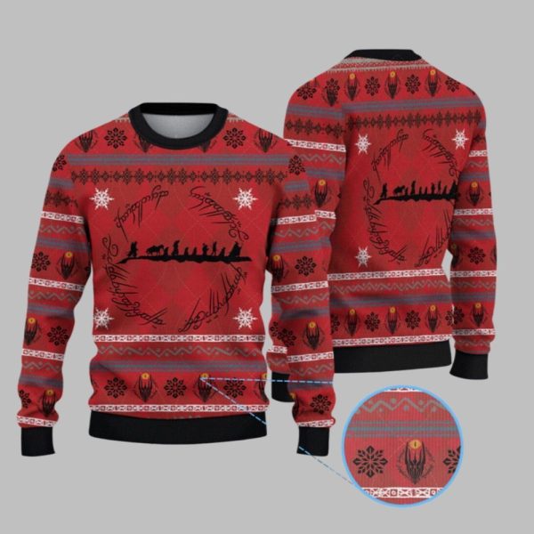 2025 Christmas The Lord Of The Rings Ugly Sweater 1 1