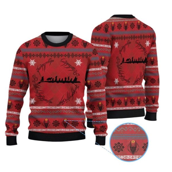 2025 Christmas The Lord Of The Rings Ugly Sweater 1 2