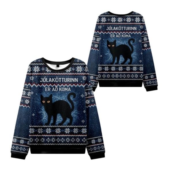 2025 Christmas The Yule Cat is Coming Ugly Sweater 1 2