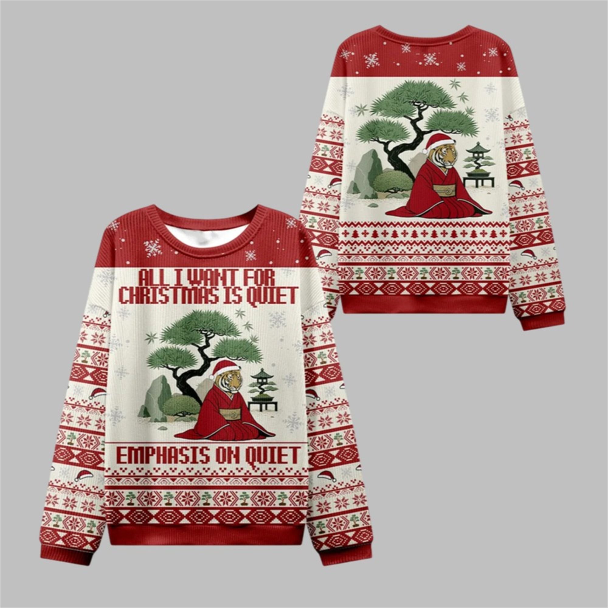 2025 Christmas Tigers Emphasis On Quiet Ugly Sweater 1 1 2025 Christmas Tigers Emphasis On Quiet Ugly Sweater 1 1