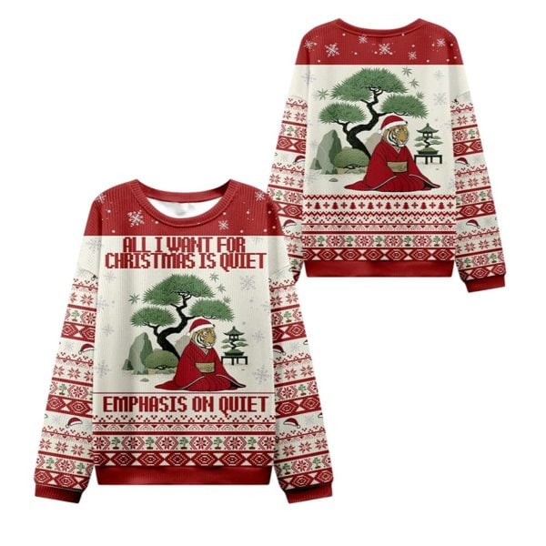 2025 Christmas Tigers Emphasis On Quiet Ugly Sweater 1 2