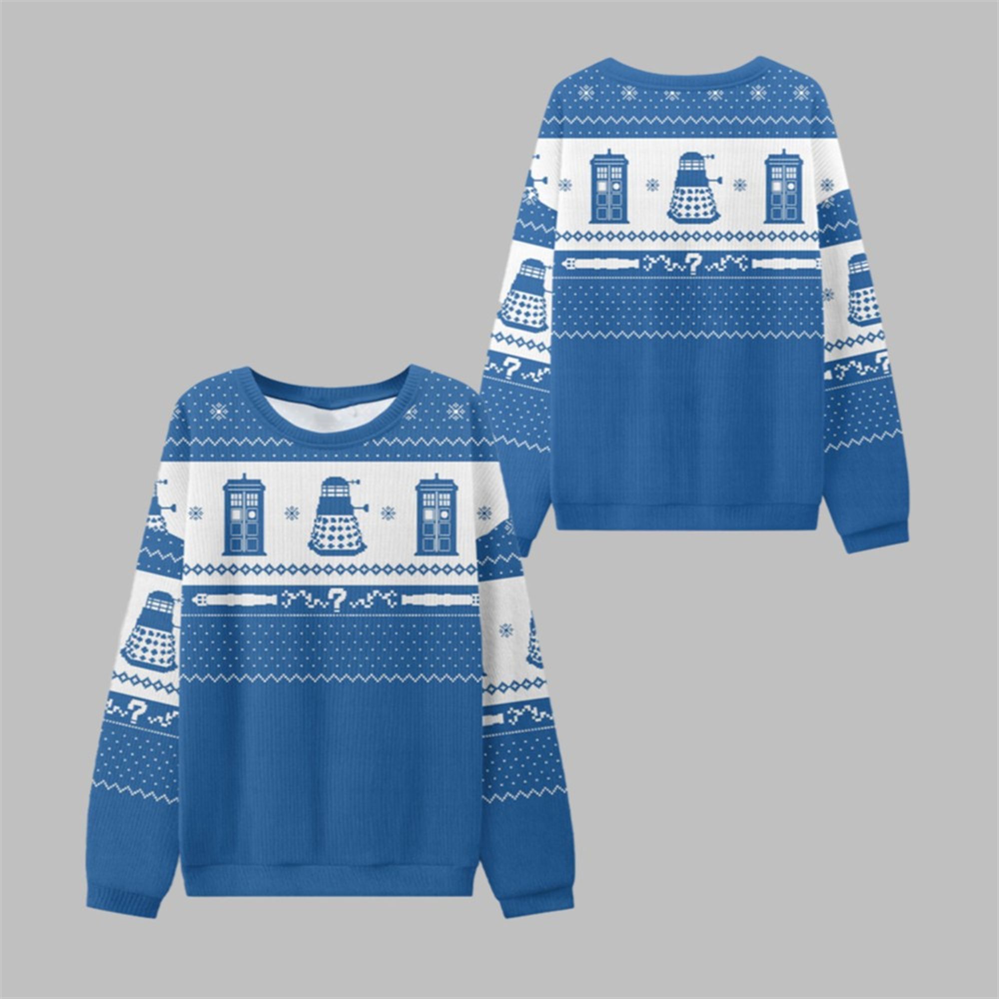 2025 Christmas Time Traveler TARDIS Ugly Sweater 1 1 2025 Christmas Time Traveler TARDIS Ugly Sweater 1 1