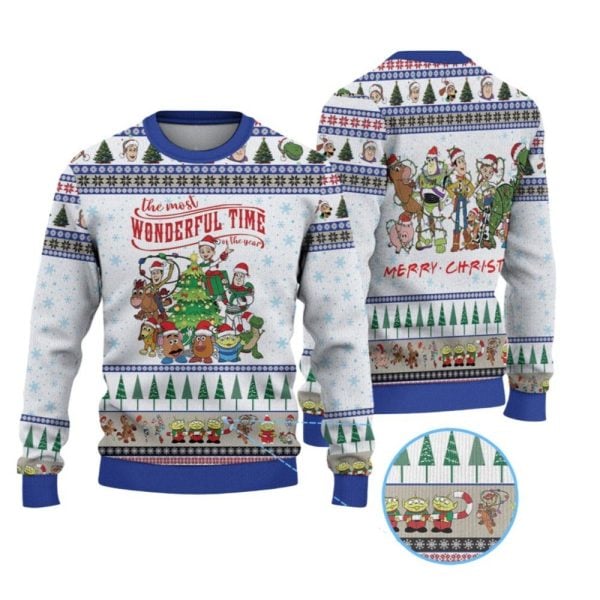 2025 Christmas Toy Story The Most Wonderful Time Of The Year Ugly Sweater 1 2