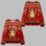 2025 Christmas Twas The Cookies Frog Ugly Sweater