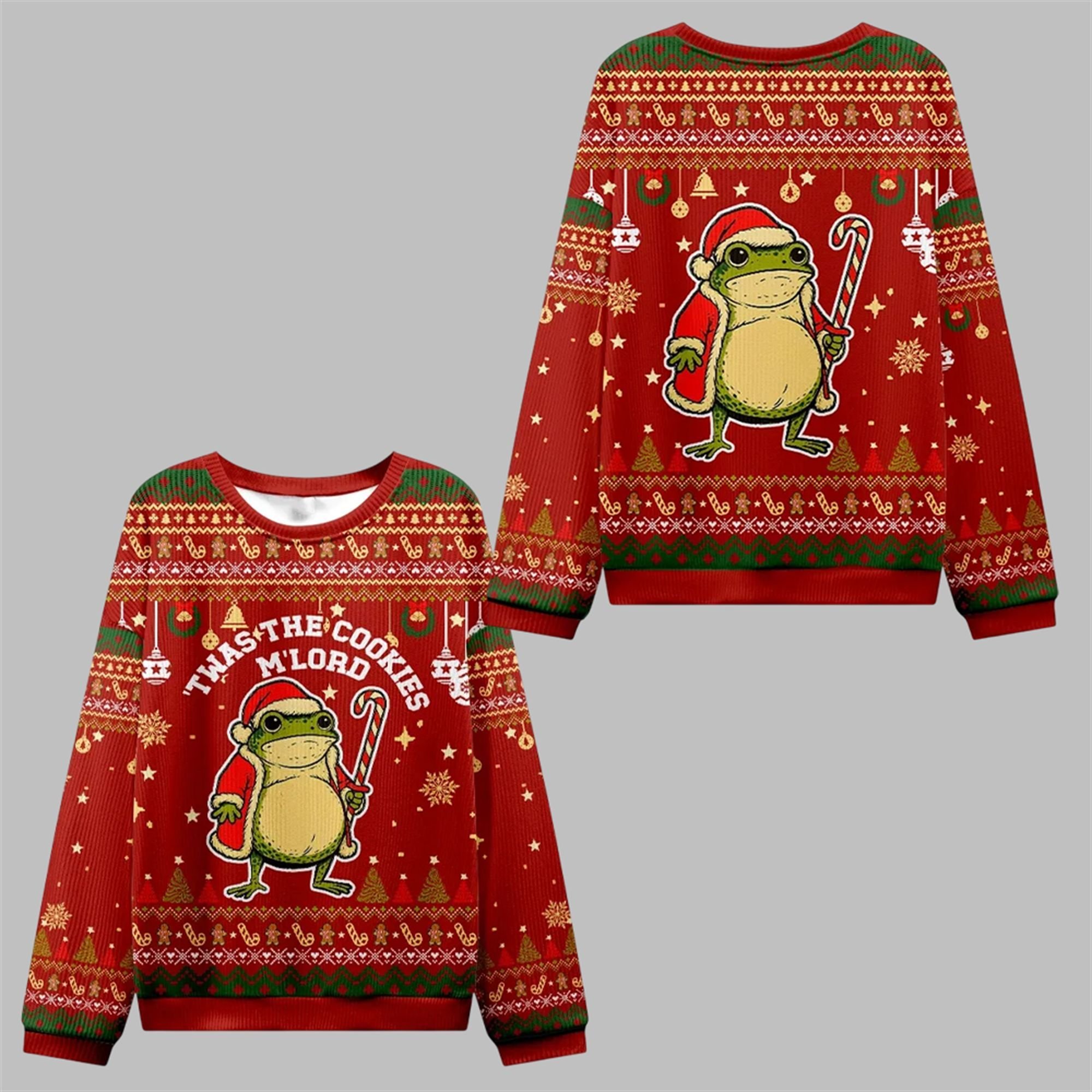 2025 Christmas Twas The Cookies Frog Ugly Sweater 0 2025 Christmas Twas The Cookies Frog Ugly Sweater 0