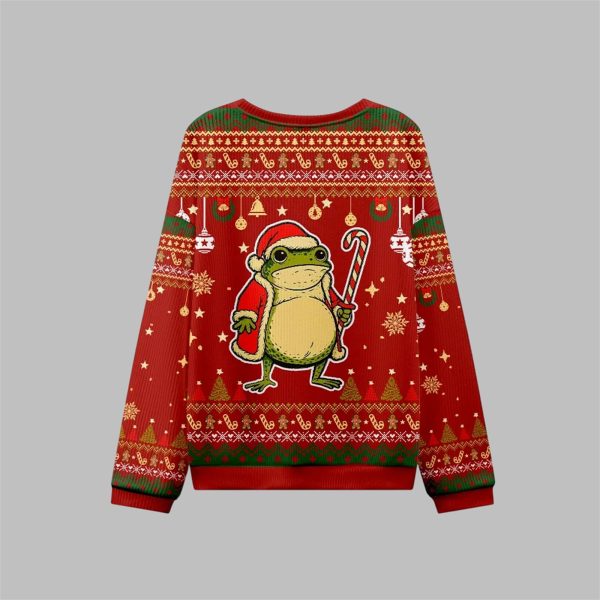 2025 Christmas Twas The Cookies Frog Ugly Sweater 2