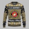 2025 Christmas US Marines Proudly Server Ugly Sweater 3