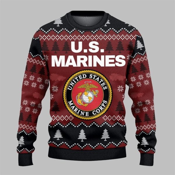 2025 Christmas US Marines Ugly Sweater 1