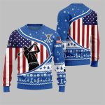 2025 Christmas USA Flag Golf Ugly Christmas Sweater