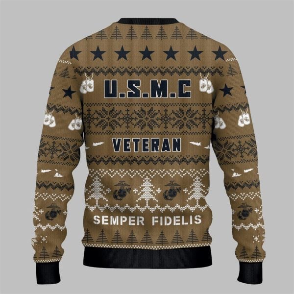 2025 Christmas USMC Semper Fi Ugly Sweater 2