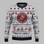2025 Christmas USMC Veteran Semper Fi Ugly Sweater