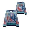 2025 Christmas Ukiyoe Rabbit Ride Carp Ugly Sweater 1 2