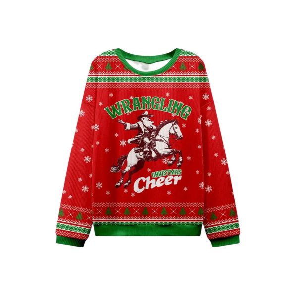 2025 Christmas Wrangling Christmas Cheer Ugly Sweater 1 2