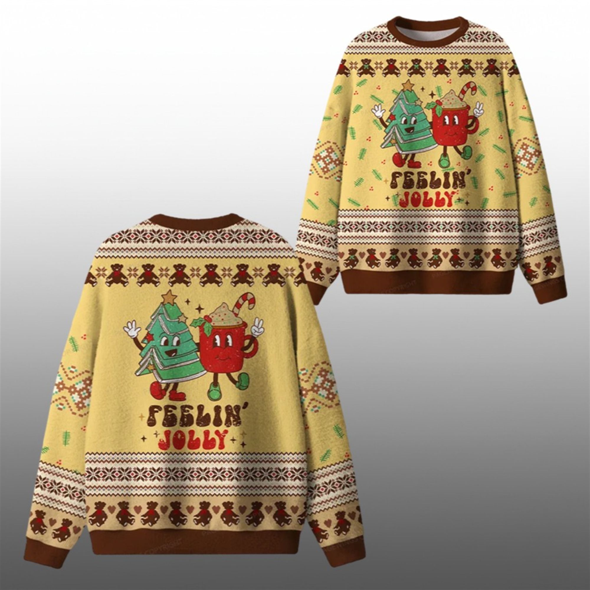 2025 Christmas Y'All Feelin Jolly Ugly Sweater 2025 Christmas Y'All Feelin Jolly Ugly Sweater