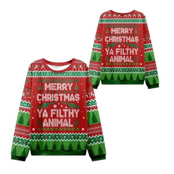 2025 Christmas Ya Filthy Animal Ugly Sweater 1 2