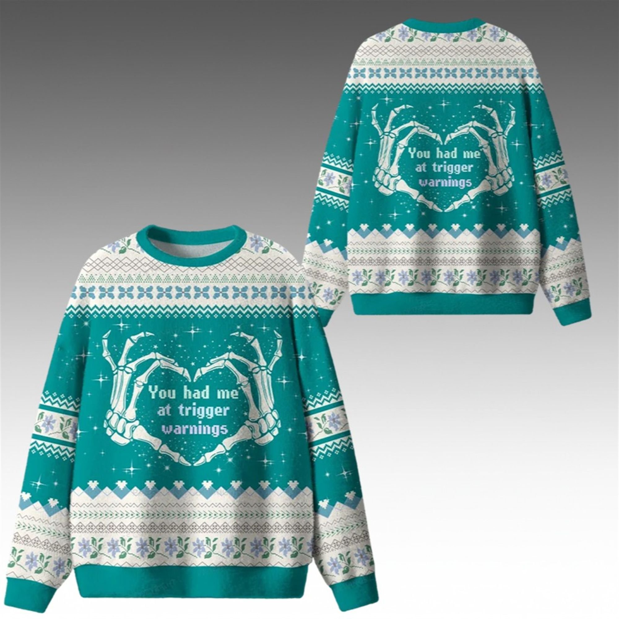 2025 Christmas You Had Me At Trigger Warnings Ugly Sweater 2 2025 Christmas You Had Me At Trigger Warnings Ugly Sweater 1 2