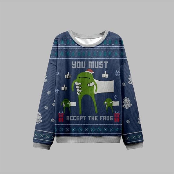 2025 Christmas You Must Accept The Frog Ugly Sweater 1