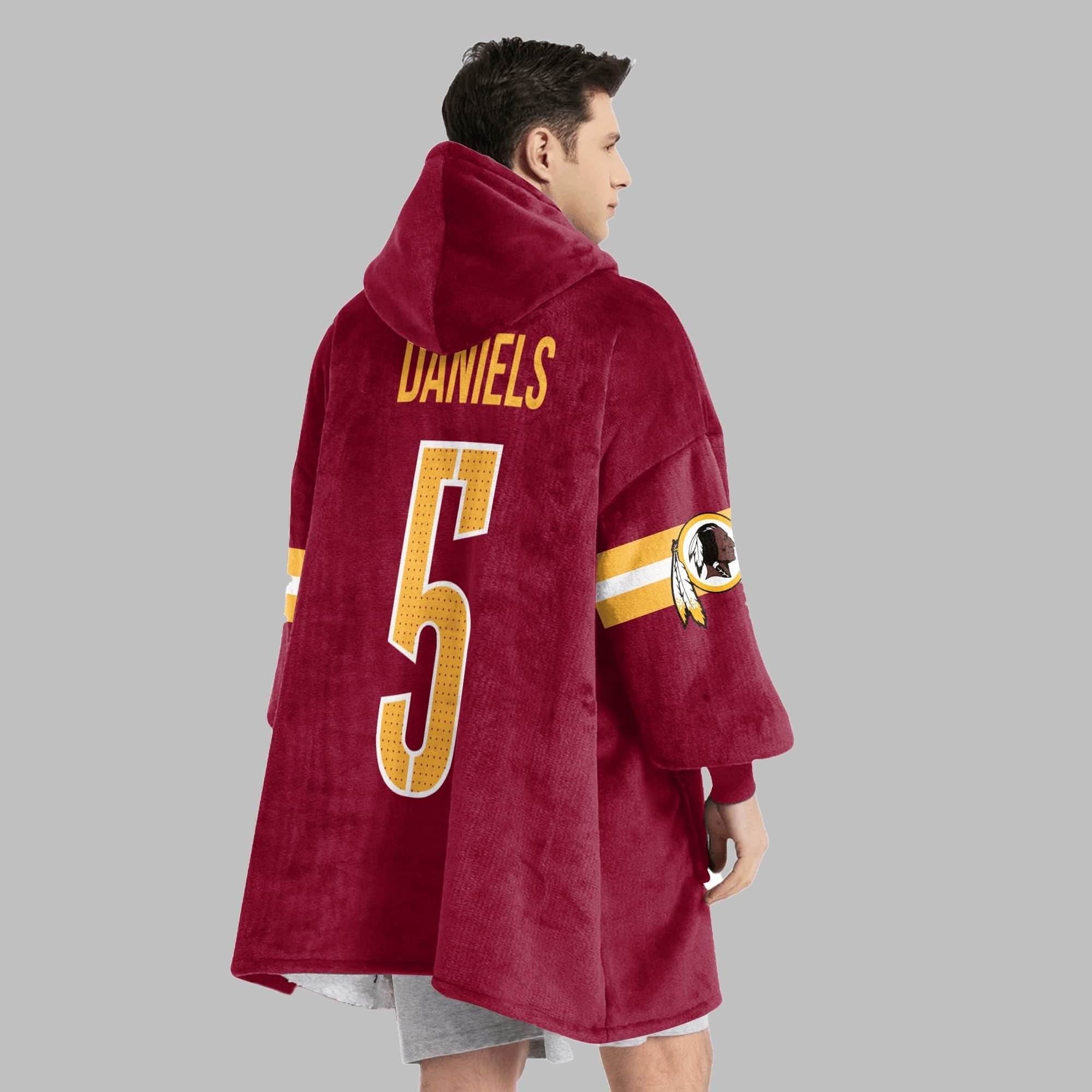 2025 Commanders Redskins Daniels 5 Blanket Hoodie 4 2025 Commanders Redskins Daniels 5 Blanket Hoodie 4