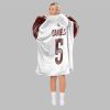 2025 Daniels 5 Washington Football Blanket Hoodie 4