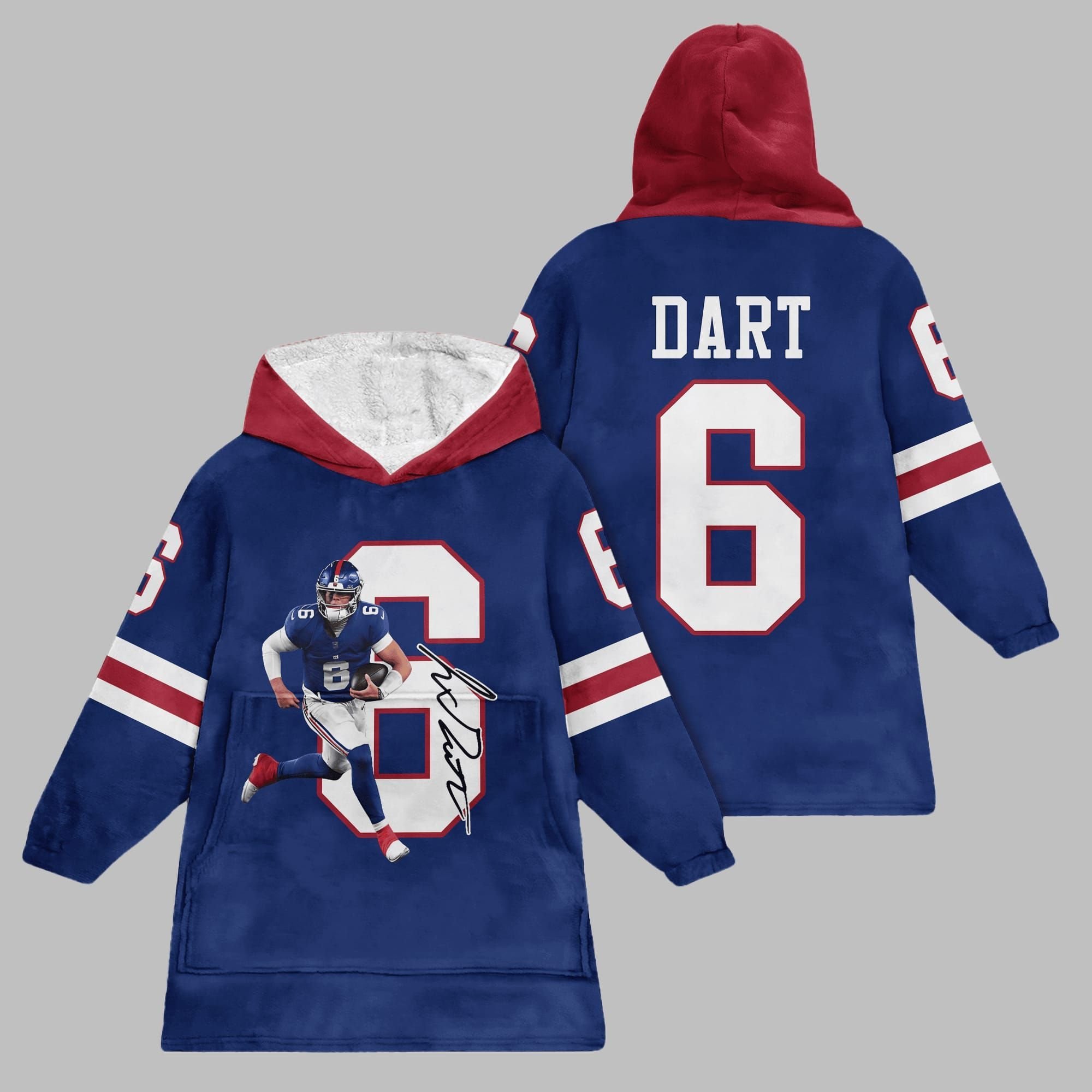 2025 Dart 6 NY Giants Blanket Hoodie 1 2025 Dart 6 NY Giants Blanket Hoodie 1