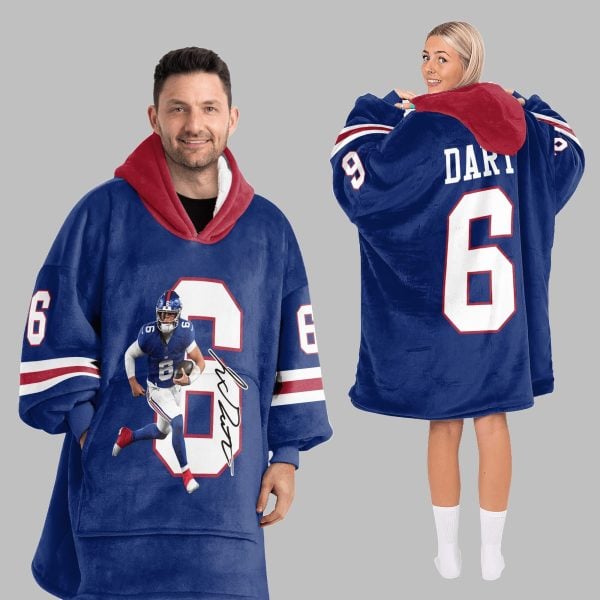 2025 Dart 6 NY Giants Blanket Hoodie 5