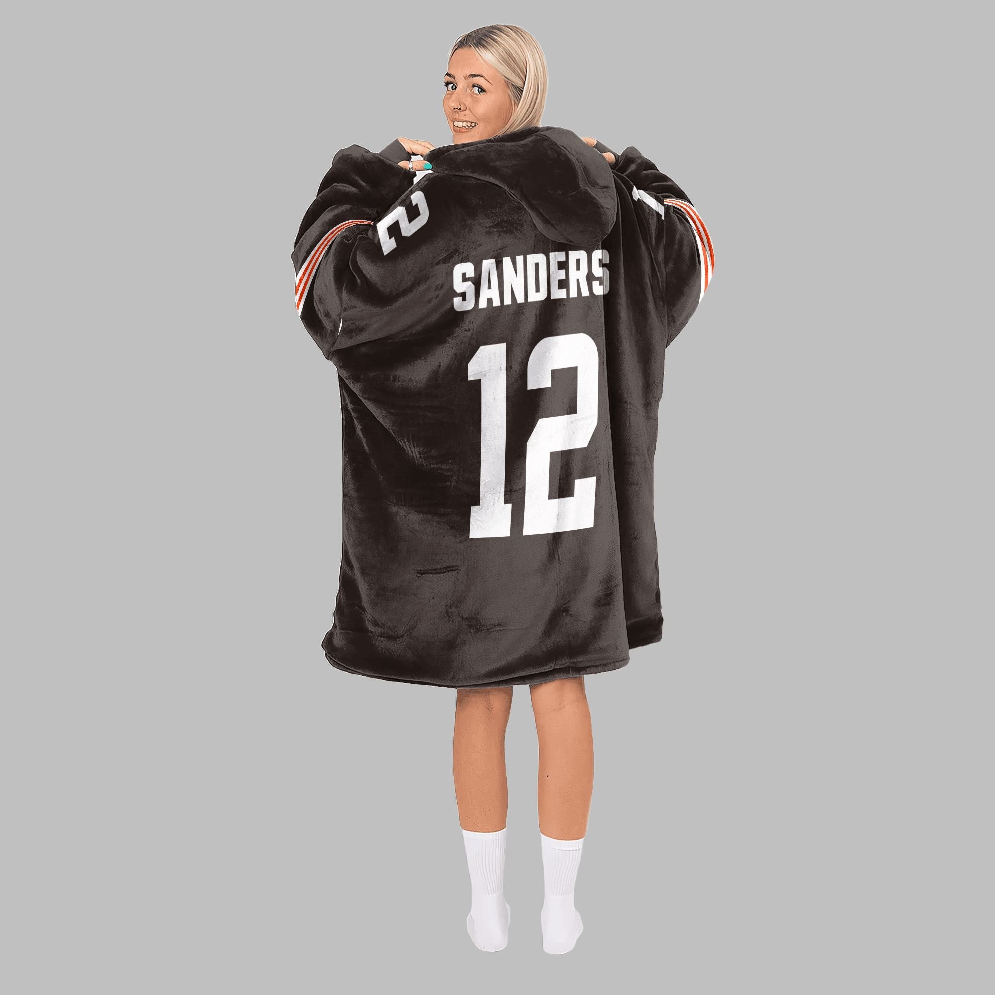 2025 Dawg Pound Browns Sanders 12 Blanket Hoodie 4 2025 Dawg Pound Browns Sanders 12 Blanket Hoodie 4