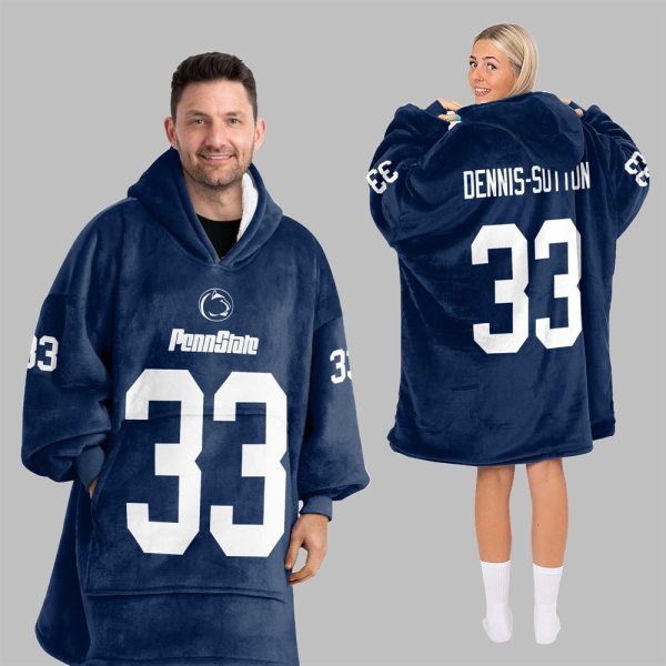 2025 Dennis-Sutton 33 Penn State Blanket Hoodie