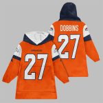 2025 Dobbins 27 Denver Football Blanket Hoodie