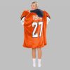2025 Dobbins 27 Denver Football Blanket Hoodie 3