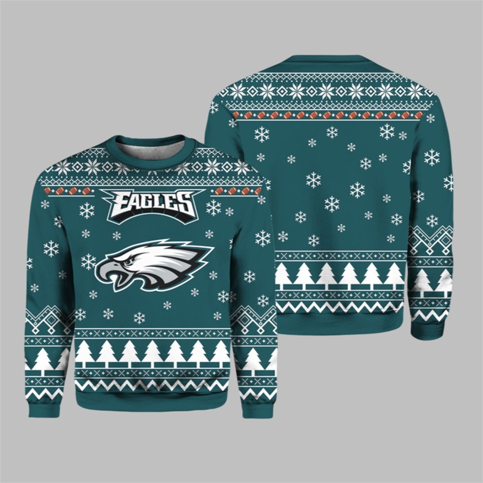 2025 Eagle Football Ugly Christmas Sweater 1 1 2025 Eagle Football Ugly Christmas Sweater 1 1