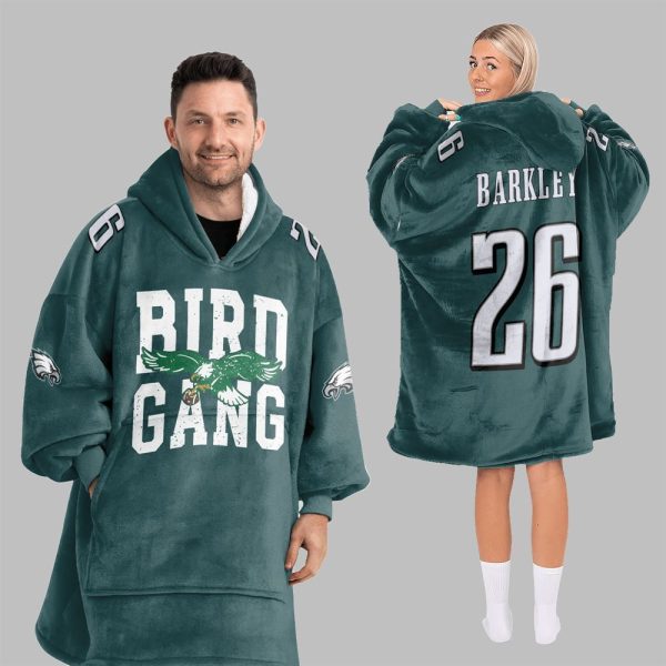 2025 Eagles Bird Gang Barkley Blanket Hoodie 4