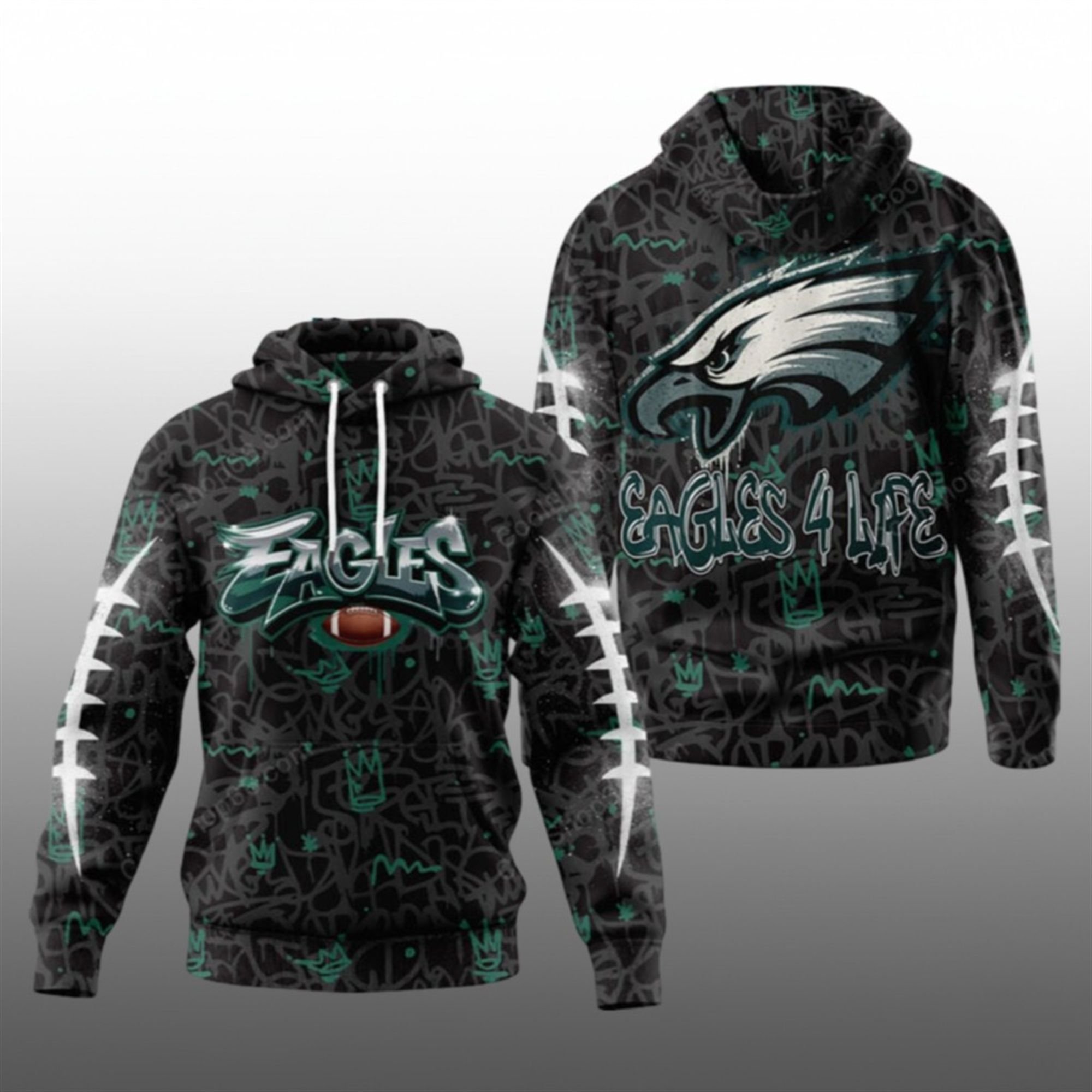 2025 Eagles Graffiti For Life Hoodie 1 1 2025 Eagles Graffiti For Life Hoodie 1 1