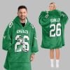 2025 Eagles Saquon Barkley 26 Blanket Hoodie 4