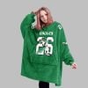 2025 Eagles Saquon Barkley 26 Blanket Hoodie 5