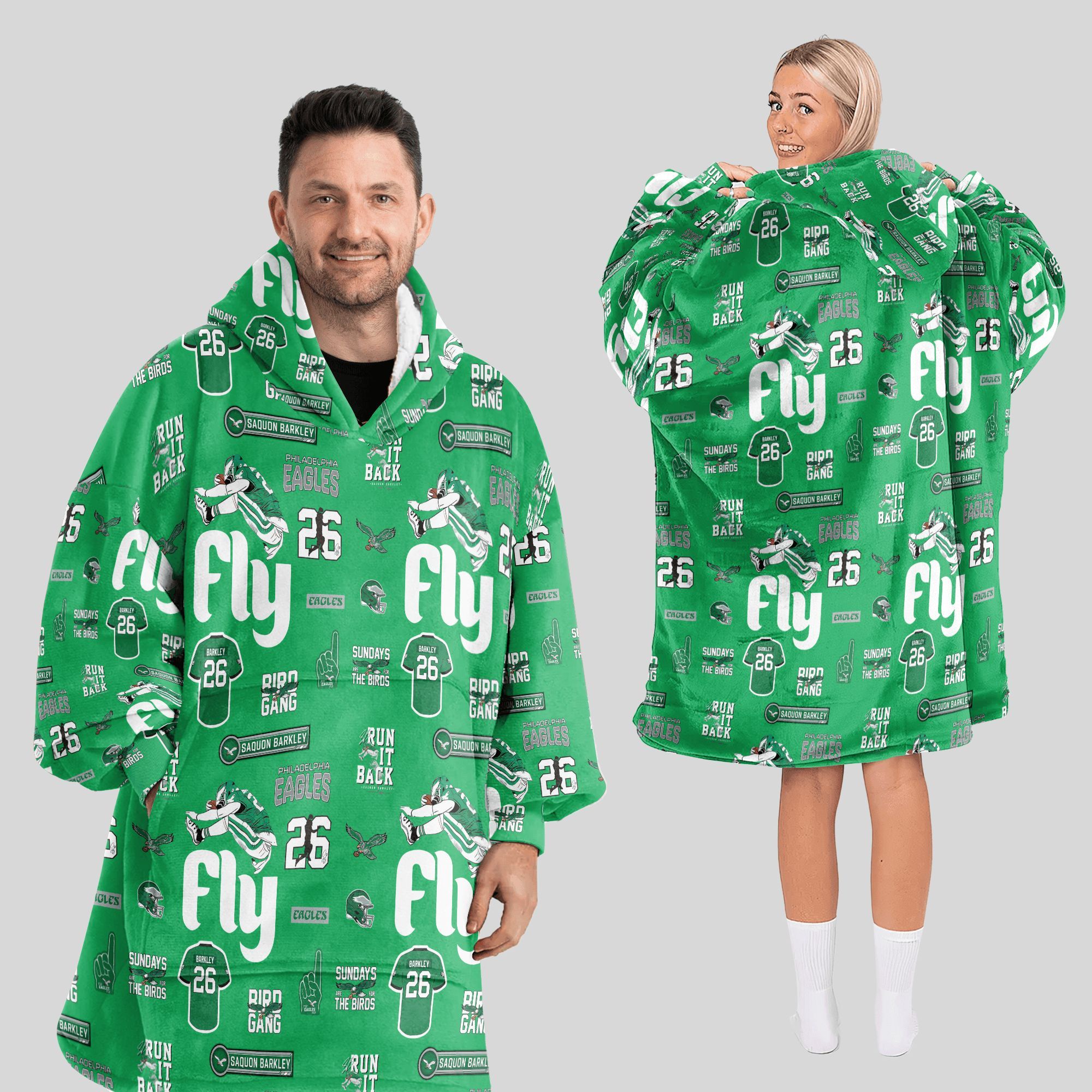2025 Eagles Saquon Barkley Blanket Hoodie 2 2025 Eagles Saquon Barkley Blanket Hoodie 2