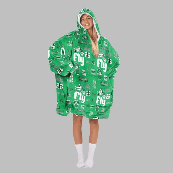 2025 Eagles Saquon Barkley Blanket Hoodie 5