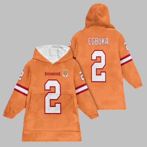 2025 Egbuka 2 Tampa Bay Football Blanket Hoodie 1