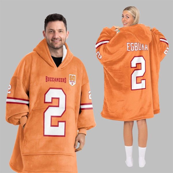 2025 Egbuka 2 Tampa Bay Football Blanket Hoodie 2