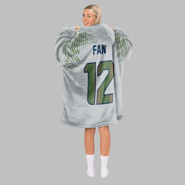 2025 Fan 12 Seattle Football Blanket Hoodie 5