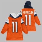 2025 Franklin 11 Broncos Football Blanket Hoodie