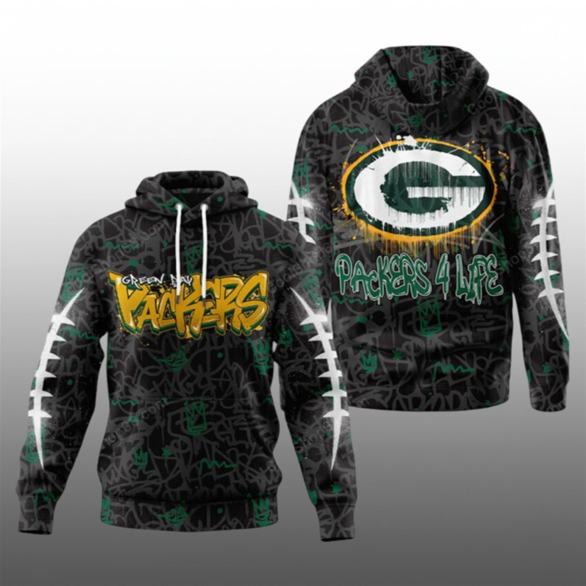 2025 GB Packers Graffiti For Life Hoodie 1 1 2025 GB Packers Graffiti For Life Hoodie 1 1
