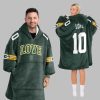 2025 GB Packers Jordan Love 10 Blanket Hoodie 5