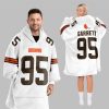 2025 Garrett 95 Browns Football Blanket Hoodie 10